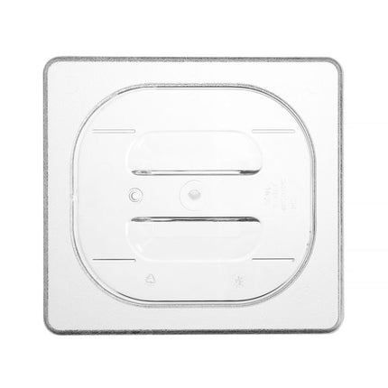 HENDI Gastronorm-Deckel – GN 1 / 6 – Transparent – 176 × 162 mm – weitere Produktansicht
