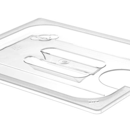 HENDI Gastronorm-Deckel mit Sous-Vide-Stab-Aussparung – GN 1 / 2 – Transparent – 265 × 325 mm – weitere Produktansicht