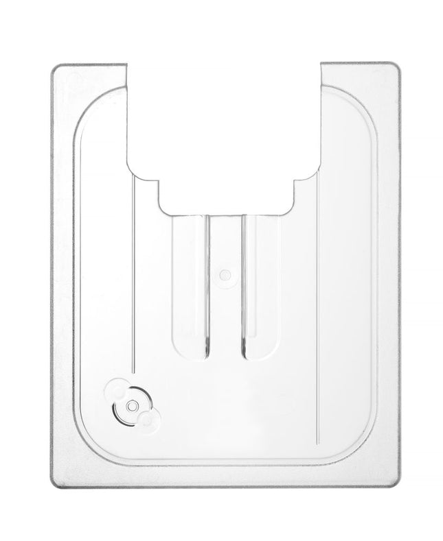 HENDI Gastronorm-Deckel mit Sous-Vide-Stab-Aussparung – GN 1 / 2 – Transparent – 265 × 325 mm – Produktansicht