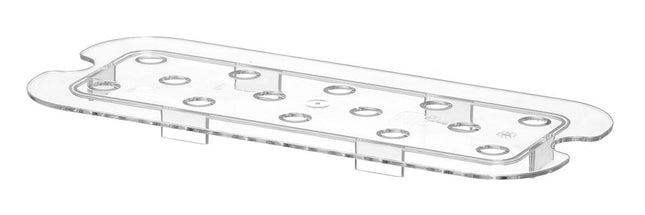 HENDI Perforiertes Abtropfgitter für Gastronorm-Behälter aus Polycarbonat – Profi Line – GN 1 / 3 – Transparent – 266 × 116 mm – Produktansicht