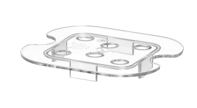 HENDI Perforiertes Abtropfgitter für Gastronorm-Behälter aus Polycarbonat – Profi Line – GN 1 / 6 – Transparent – 118 × 106 mm – Produktansicht
