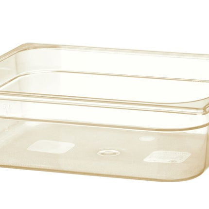 HENDI Gastronorm-Behälter 1 / 2 – hochtemperaturbeständig – GN 1 / 2 – 6.1 l – Transparent – 325 × 265 × 100 mm – Produktansicht