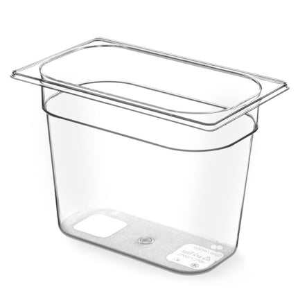 HENDI Gastronorm-Behälter 1 / 4 – GN 1 / 4 – 2.8 l – Transparent – 265 × 162 × 100 mm – Produktansicht