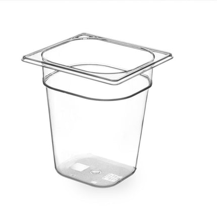HENDI Gastronorm-Behälter 1 / 6 – GN 1 / 6 – 3.4 l – Transparent – 176 × 162 × 200 mm – Produktansicht