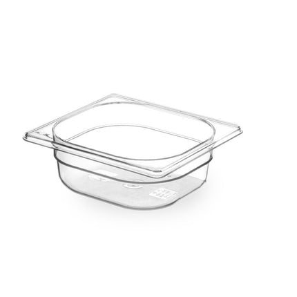 HENDI Gastronorm-Behälter 1 / 6 – GN 1 / 6 – 1 l – Transparent – 176 × 162 × 65 mm – Produktansicht