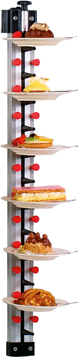 Saro Tellerstapelsystem Plate-Mate® Wand Modell WM-12 Aluminium Kunststoff