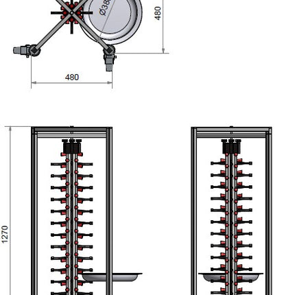 Saro Tellerstapelsystem Plate-Mate PM 48 KLAPPBAR - Detailansicht 3