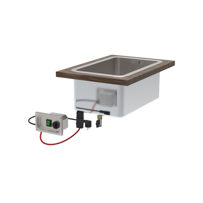 Rieber Einbau-Bain-Marie 1/1 - o. Verkleidung – Perspektivansicht