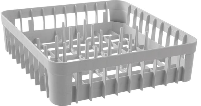 HENDI Gläserkorb für Gläserspüler – mit 20 Stützstiften – 400 × 400 × 110 mm – Produktansicht