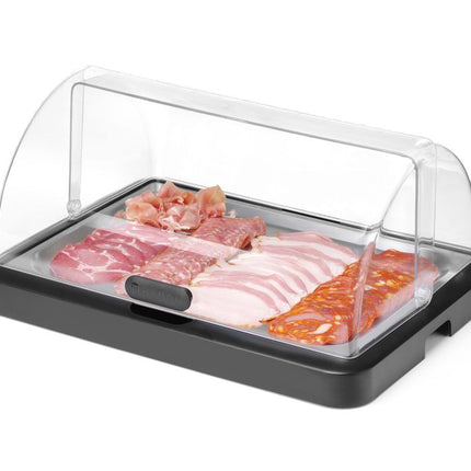 HENDI Rolltop Kühldisplay Duo UNIQ – designed by Robert Bronwasser – Einzel – Schwarz – 460 × 355 × 220 mm – Rechteckig – weitere Produktansicht