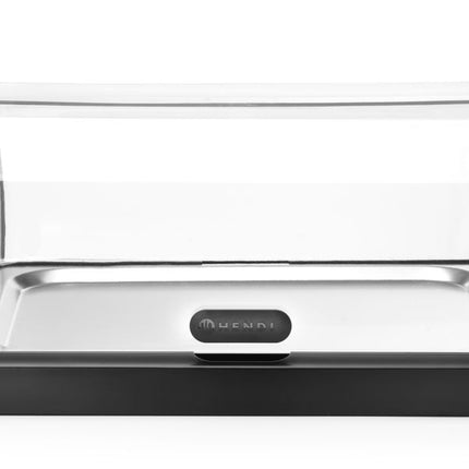 HENDI Rolltop Kühldisplay Duo UNIQ – designed by Robert Bronwasser – Einzel – Schwarz – 460 × 355 × 220 mm – Rechteckig – Produktansicht
