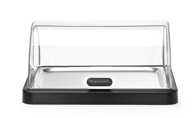 HENDI Rolltop Kühldisplay Duo UNIQ – designed by Robert Bronwasser – Einzel – Schwarz – 460 × 355 × 220 mm – Rechteckig – Produktansicht