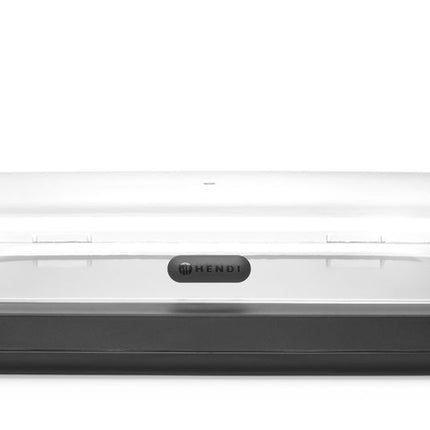 HENDI Kühldisplay UNIQ – designed by Robert Bronwasser – GN 1 / 1 – Schwarz – 593 × 389 × 147 mm – Rechteckig – weitere Produktansicht