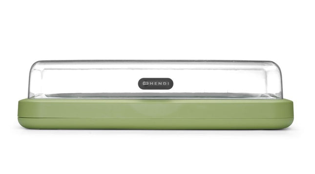 HENDI Kühldisplay UNIQ – designed by Robert Bronwasser – GN 1 / 1 – Grün – 593 × 389 × 147 mm – Rechteckig – Produktansicht