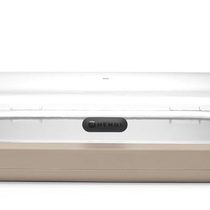HENDI Kühldisplay UNIQ – designed by Robert Bronwasser – GN 1 / 1 – Beige – 593 × 389 × 147 mm – Rechteckig – weitere Produktansicht