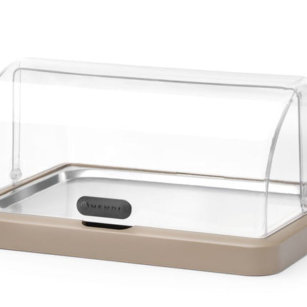 HENDI Rolltop Kühldisplay Duo UNIQ – designed by Robert Bronwasser – Einzel – Beige – 460 × 355 × 220 mm – Rechteckig – Produktansicht