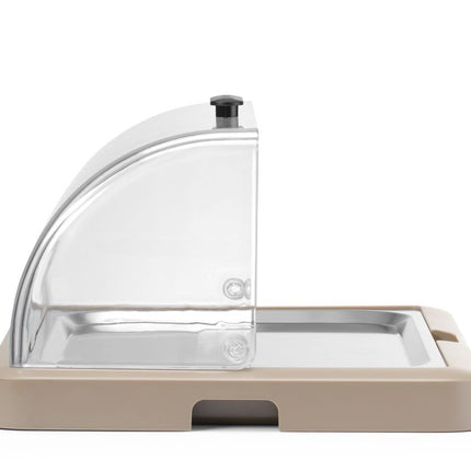 HENDI Rolltop Kühldisplay Duo UNIQ – designed by Robert Bronwasser – Einzel – Beige – 460 × 355 × 220 mm – Rechteckig – weitere Produktansicht