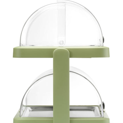 HENDI Rolltop Kühldisplay Duo UNIQ – designed by Robert Bronwasser – Doppelt – Grün – 480 × 355 × 480 mm – Rechteckig – weitere Produktansicht