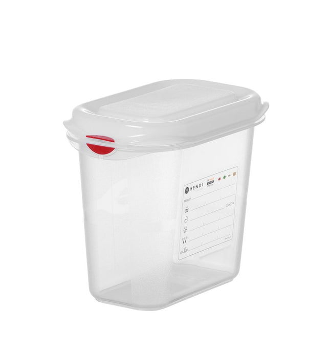 HENDI GN 1 / 9 Behälter –  Polypropylen – 1 – 5 l – Transparent – Rechteckig – 176 × 108 × H 150 mm – Produktansicht