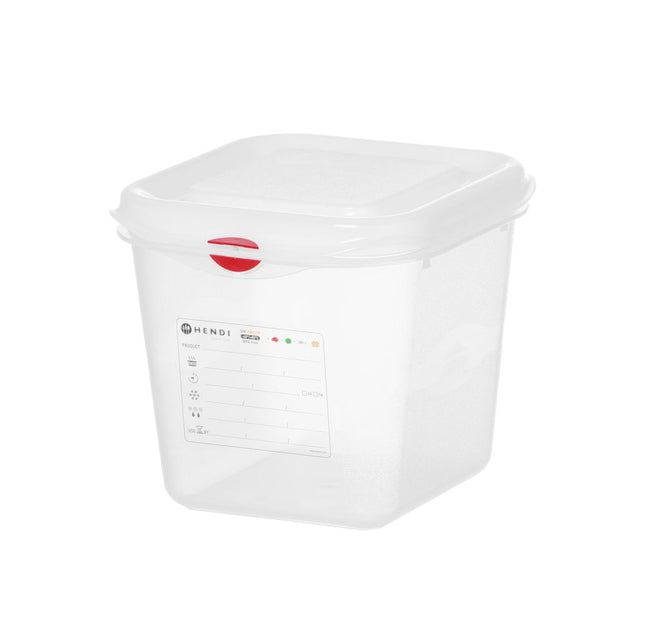 HENDI GN 1 / 6 Behälter –  Polypropylen – 2 – 6 l – Transparent – Rechteckig – 176 × 162 × H 150 mm – Produktansicht