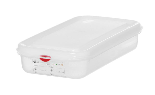 HENDI GN 1 / 3 Behälter –  Polypropylen – 2 – 5 l – Transparent – Rechteckig – 325 × 176 × H 65 mm – Produktansicht