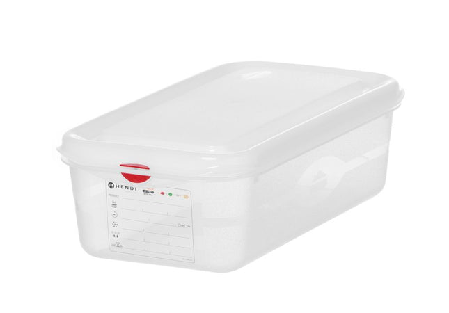 HENDI GN 1 / 3 Behälter –  Polypropylen – 4 l – Transparent – Rechteckig – 325 × 176 × H 100 mm – Produktansicht