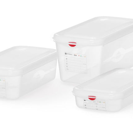 HENDI GN 1 / 3 Behälter –  Polypropylen – 2 – 5 l – Transparent – Rechteckig – 325 × 176 × H 65 mm – Weitere Produktansicht