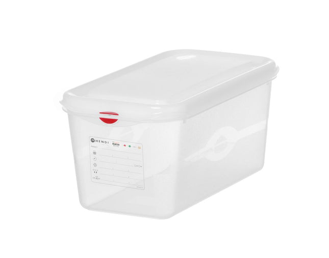 HENDI GN 1 / 3 Behälter –  Polypropylen – 6 l – Transparent – Rechteckig – 325 × 176 × H 150 mm – Produktansicht