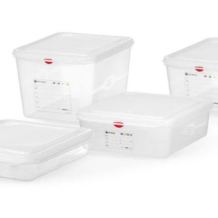 HENDI GN 1 / 2 Behälter –  Polypropylen – 4 l – Transparent – Rechteckig – 325 × 265 × H 65 mm – Weitere Produktansicht