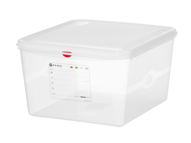 HENDI GN 2 / 3 Behälter –  Polypropylen – 19 l – Transparent – Rechteckig – 354 × 325 × H 200 mm – Produktansicht