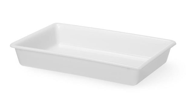 HENDI Vorbereitungsschale – 8 l – Weiß – 480 × 330 × H 80 mm – Produktansicht