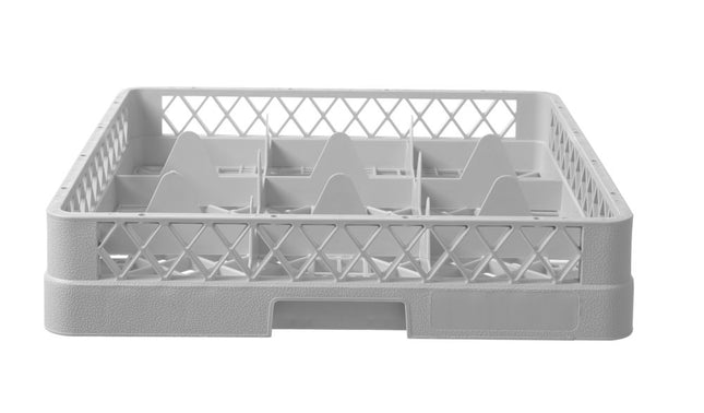 HENDI Gläserkorb für Geschirrspüler – 9 Fächer – 500 × 500 × 104 mm – Produktansicht