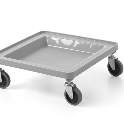 AmerBox Fahrgestell für Universal-Regale 500 × 500 mm – Hellgrau – 500 × 500 × H 180 mm – Produktansicht