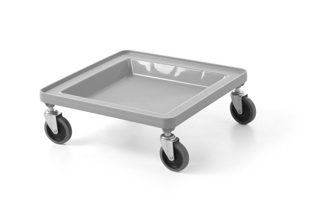 AmerBox Fahrgestell für Universal-Regale 500 × 500 mm – Hellgrau – 500 × 500 × H 180 mm – Produktansicht