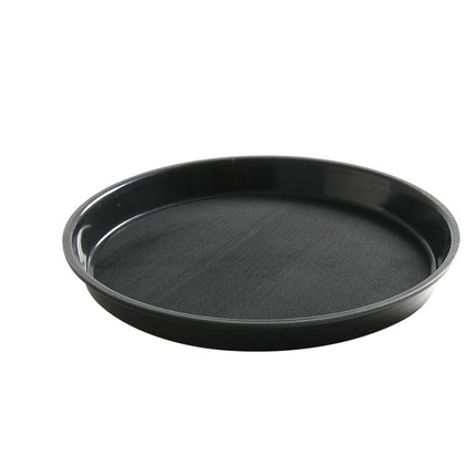 HENDI Serviertablett rund mit hohem Rand – Ø 320 × H 37 mm – Produktansicht