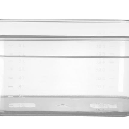 HENDI Gastronorm-Behälter 1 / 2 – Profi Line – GN 1 / 2 – 8 l – Transparent – 325 × 265 × 150 mm – Produktansicht