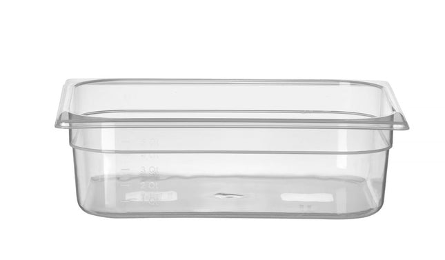 HENDI Gastronorm-Behälter 1 / 2 – Profi Line – GN 1 / 2 – 5 l – Transparent – 325 × 265 × 100 mm – Produktansicht
