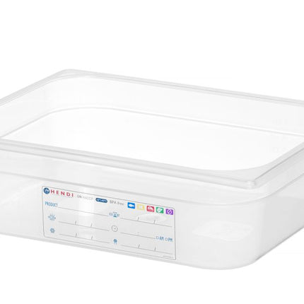 HENDI Gastronorm-Behälter 1 / 2 – GN 1 / 2 – 6.5 l – Transparent – 325 × 265 × 100 mm – weitere Produktansicht