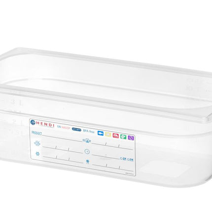 HENDI Gastronorm-Behälter 1 / 3 – GN 1 / 3 – 4 l – Transparent – 325 × 176 × 100 mm – weitere Produktansicht