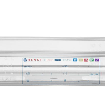 HENDI Gastronorm-Behälter 1 / 3 – GN 1 / 3 – 2.5 l – Transparent – 325 × 176 × 65 mm – Produktansicht