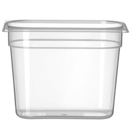 HENDI Gastronorm-Behälter 1 / 4 – Profi Line – GN 1 / 4 – 4.5 l – Transparent – 265 × 162 × 200 mm – Produktansicht