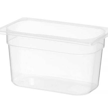 HENDI Gastronorm-Behälter 1 / 4 – Profi Line – GN 1 / 4 – 3.5 l – Transparent – 265 × 162 × 150 mm – weitere Produktansicht