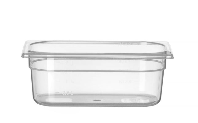 HENDI Gastronorm-Behälter 1 / 4 – Profi Line – GN 1 / 4 – 2 l – Transparent – 265 × 162 × 100 mm – Produktansicht
