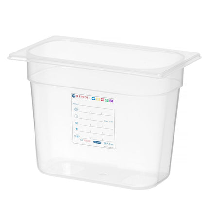 HENDI Gastronorm-Behälter 1 / 4 – GN 1 / 4 – 5.5 l – Transparent – 265 × 162 × 200 mm – weitere Produktansicht