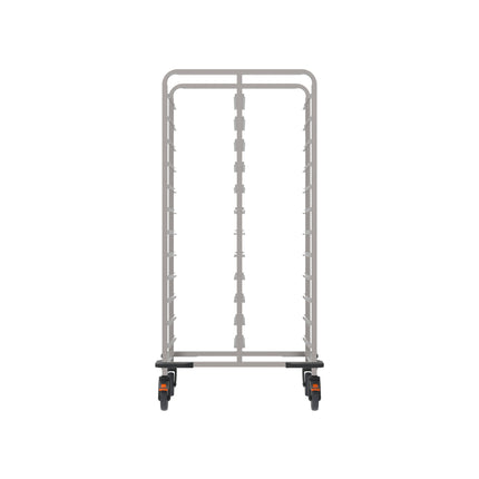 Rieber Tablett-Regalwagen 2x1/1 - Stoßecken – Frontansicht