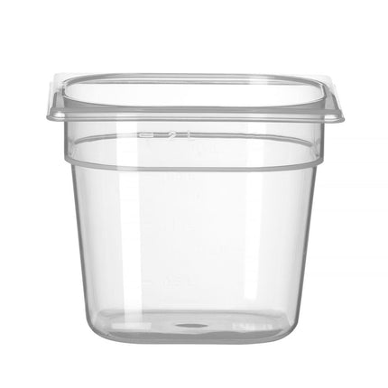 HENDI Gastronorm-Behälter 1 / 6 – Profi Line – GN 1 / 6 – 2 l – Transparent – 176 × 162 × 150 mm – Produktansicht