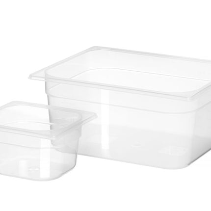 HENDI Gastronorm-Behälter 1 / 6 – Profi Line – GN 1 / 6 – 1.5 l – Transparent – 176 × 162 × 100 mm – weitere Produktansicht