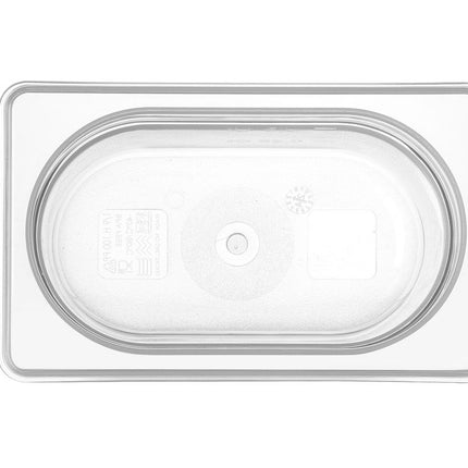 HENDI Gastronorm-Behälter 1 / 9 – GN 1 / 9 – 0.9 l – Transparent – 176 × 108 × 100 mm – Produktansicht