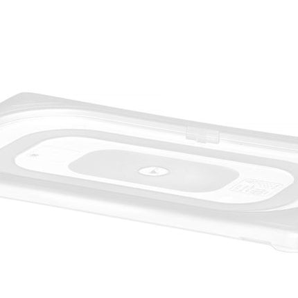 HENDI Gastronorm-Deckel – GN 1 / 4 – Transparent – 265 × 162 mm – Produktansicht