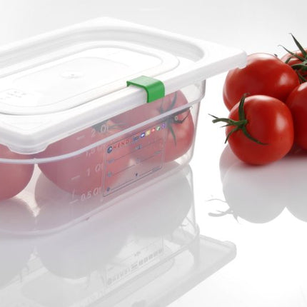 HENDI Farbcodierungsclips für HACCP-Aufbewahrungsbehälter – Grün – 12 Stück – weitere Produktansicht